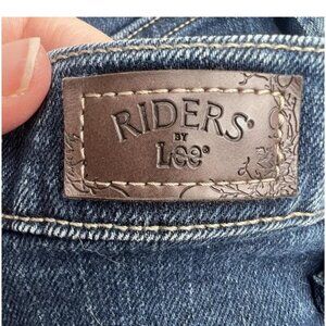 Lee Riders Jeans Womens 12M Relaxed Blue Denim Farm Straight High Rise 31 X 31